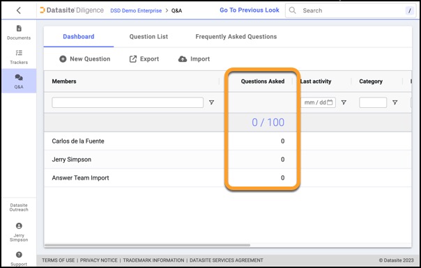 question team questions